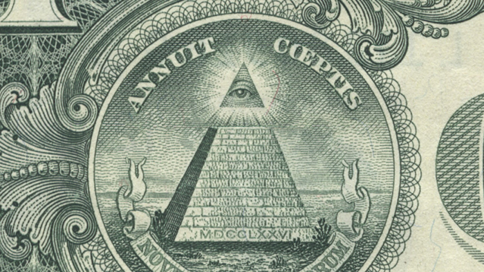 Масонский символ на американских деньгах.