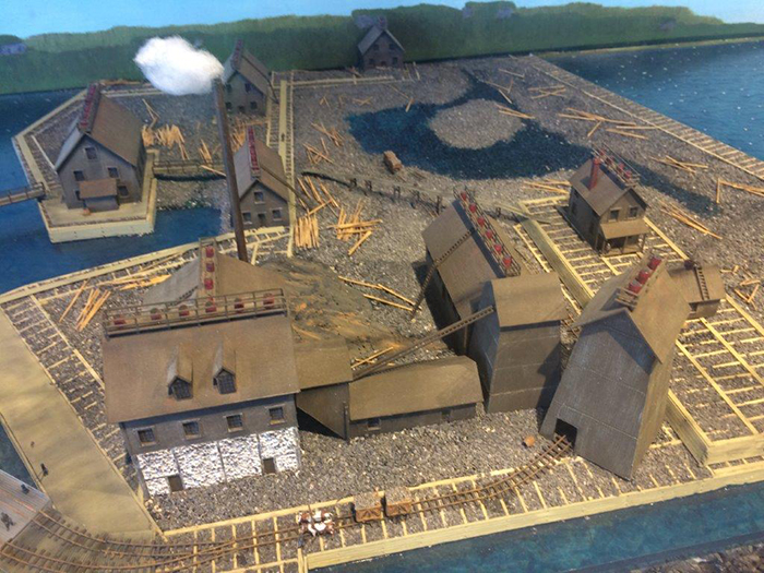 Модель шахты Серебряного острова на выставке.