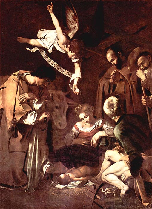 «Рождество Христово со святыми Франциском и Лаврентием», Микеланджело Меризи да Караваджо.