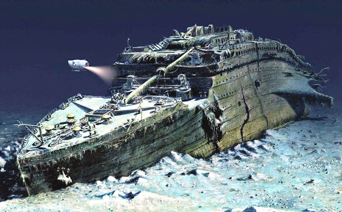 То, что осталось от «Титаника» сегодня.