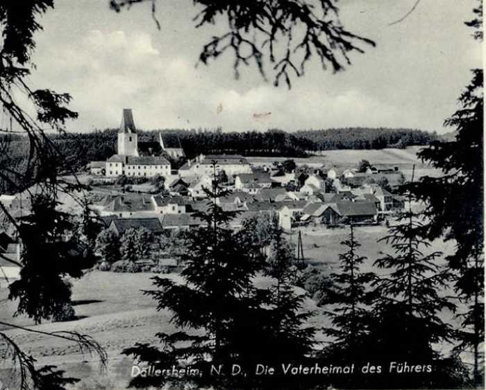 Открытка с фото деревни Дёллерсхайм, выпущенная до её уничтожения.