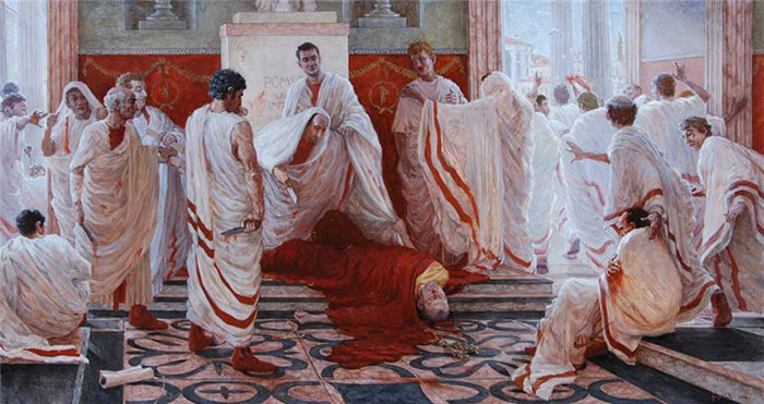 Убийство Цезаря в Сенате.