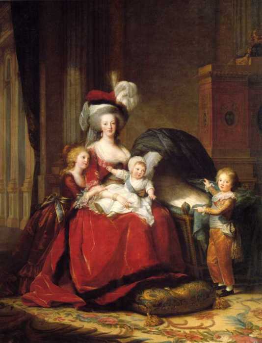 Мария-Антуанетта с детьми.