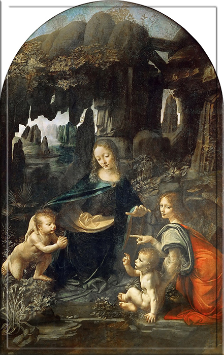 Leonardo da Vinçinin "Qayalardakı Madonna" (təxminən 1483-1493).