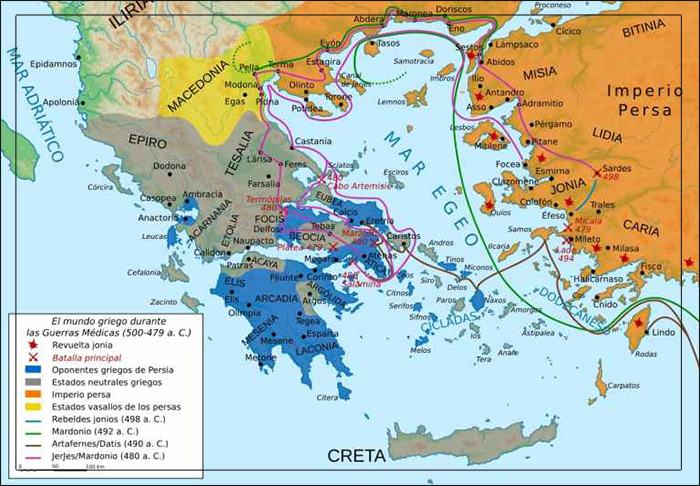 Греческий мир во время персидских войн.