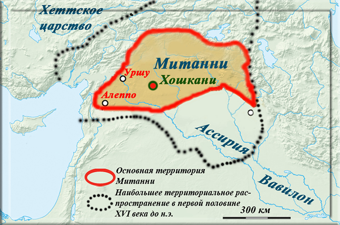 Карта великой некогда империи Митанни.