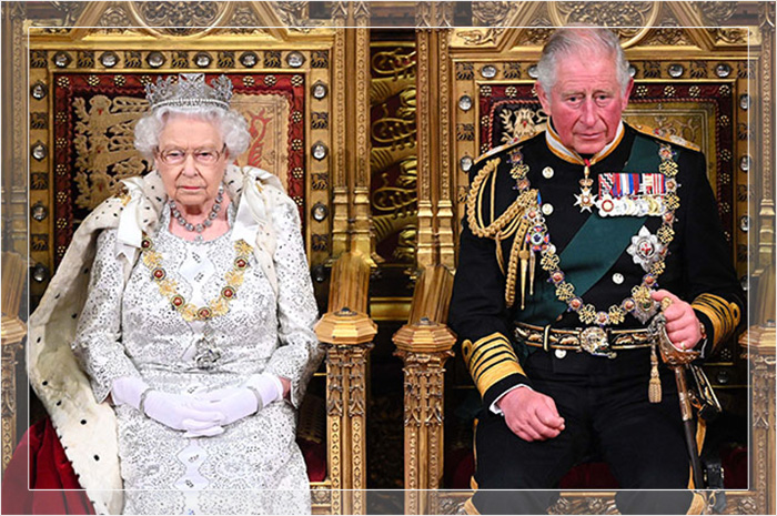 Королева Елизавета II и тогда ещё принц Уэльский Чарльз.
