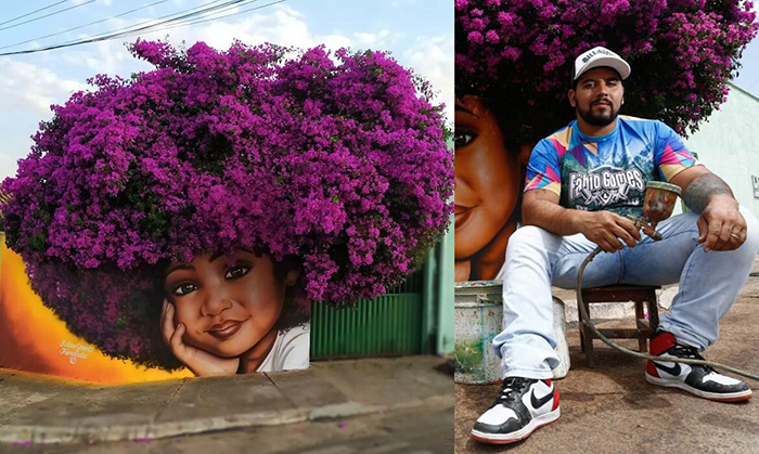 Уличный художник Фабио Гомеш Триндади создаёт настоящие произведения искусства на скучных стенах своего города.