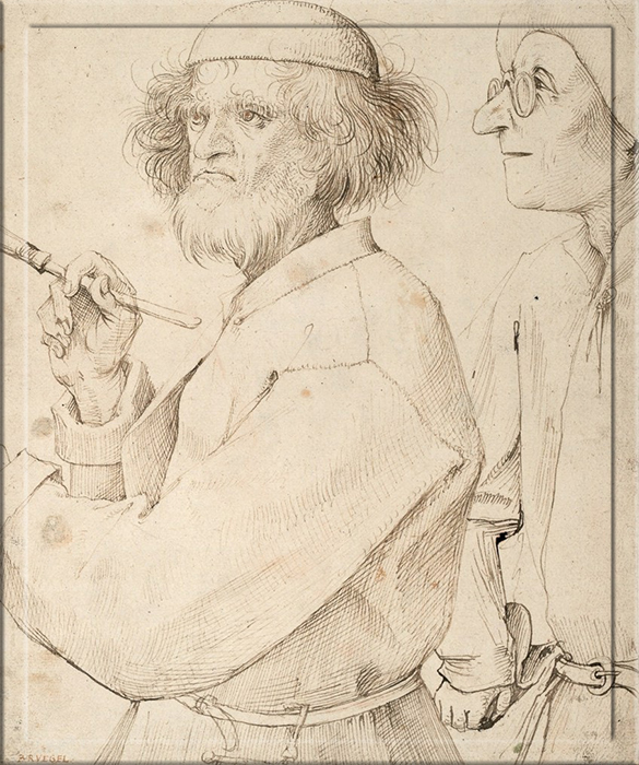 «Художник и покупатель» (около 1566 года), автопортрет Питера Брейгеля Старшего.