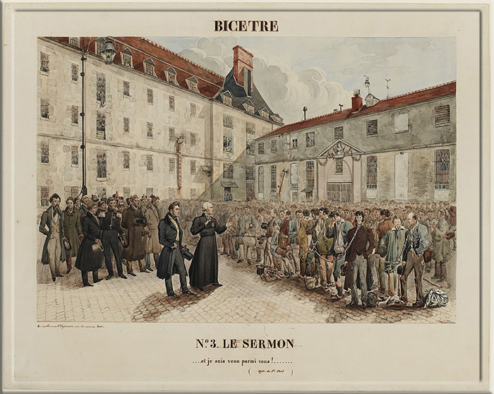Тюрьма де Бисетр-а-Жантийи - проповедь перед отправкой арестантов в суд.