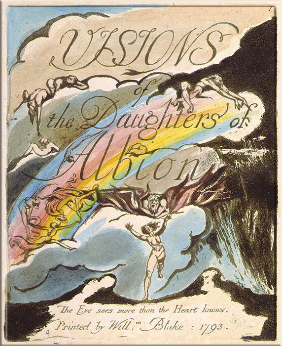 Фронтиспис серии «Видения дочерей Альбиона» Уильяма Блейка, 1793 год.
