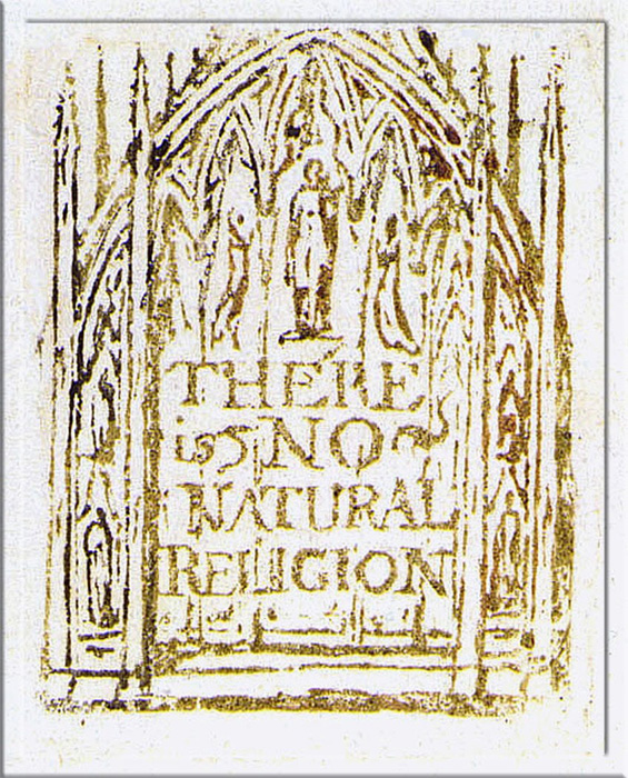 Версия 1794 года Таблицы 2 из книги Уильяма Блейка «Нет естественной религии» (1788 г.).