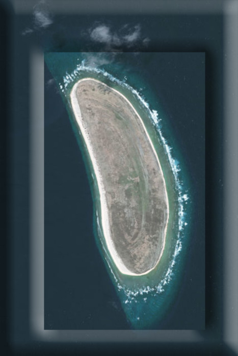 Хауленд, необитаемый коралловый остров, расположенный к северу от экватора в центральной части Тихого океана, около 2018 года.