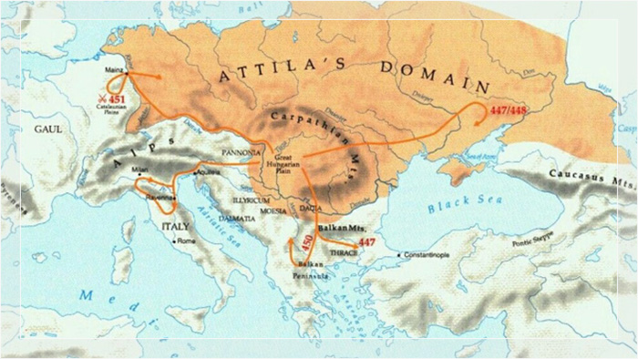 Аттила покорил почти всю Европу.