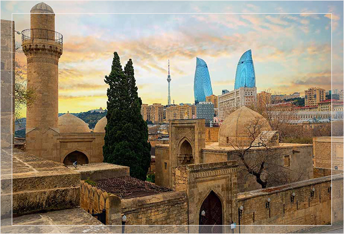 Величественный город-крепость Баку.