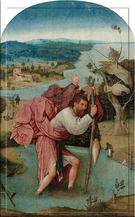 Иероним Босх, «Святой Христофор, несущий Младенца Христа», около 1500–1505 годов.