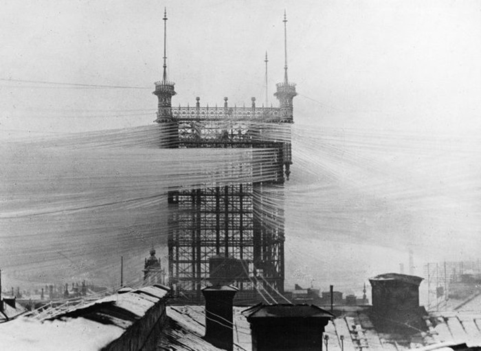 Стокгольмская телефонная башня, 1890-е годы. / Фото: Wikimedia Commons