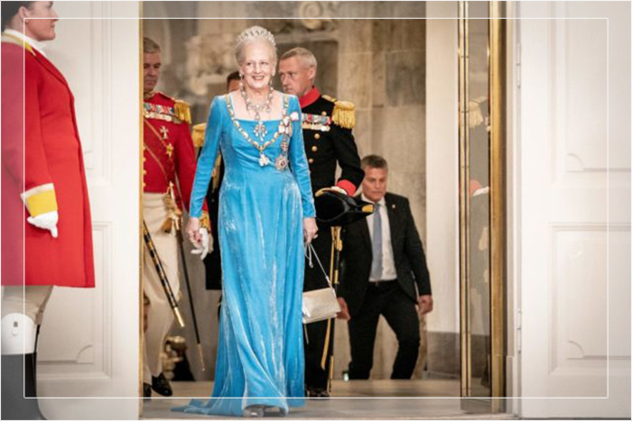 Королева Дании Маргрете II прибыла на прием во дворец Кристиансборг.
