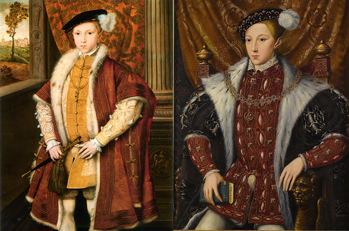 Портреты Эдуарда VI, около 1546 и 1550 года.
