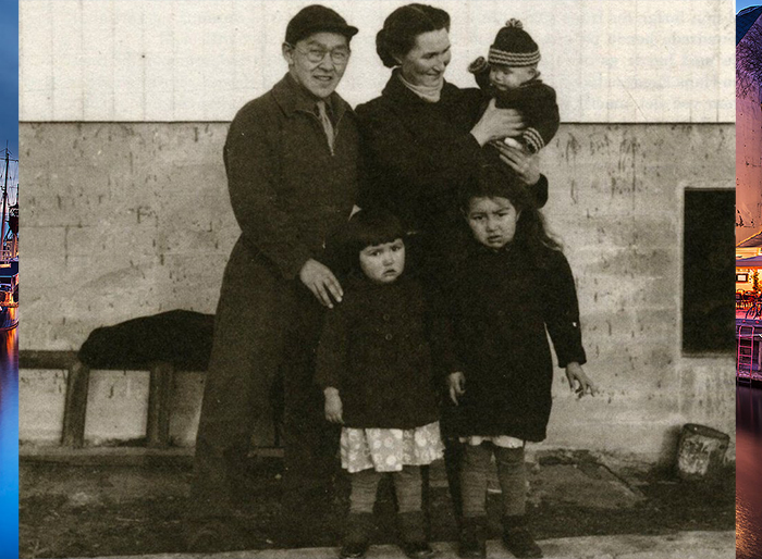 Хелен Тизен (внизу слева) со своими родителями и сёстрами.