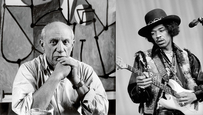Пабло Пикассо и Джими Хендрикс.