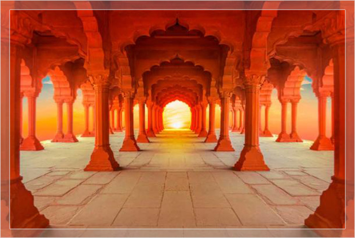 Красный форт в Дели на закате, Индия.