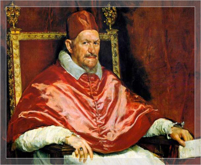 Портрет папы Иннокентия X работы Диего Веласкеса, избрание которого в 1644 году положило начало легендарной вечеринке на улицах Рима.