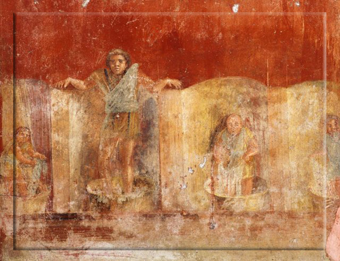 Фреска с изображением прачечных из Помпеи.