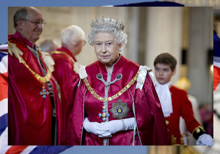 Королева Елизавета II посещает службу в честь Ордена Британской империи в соборе Святого Павла.