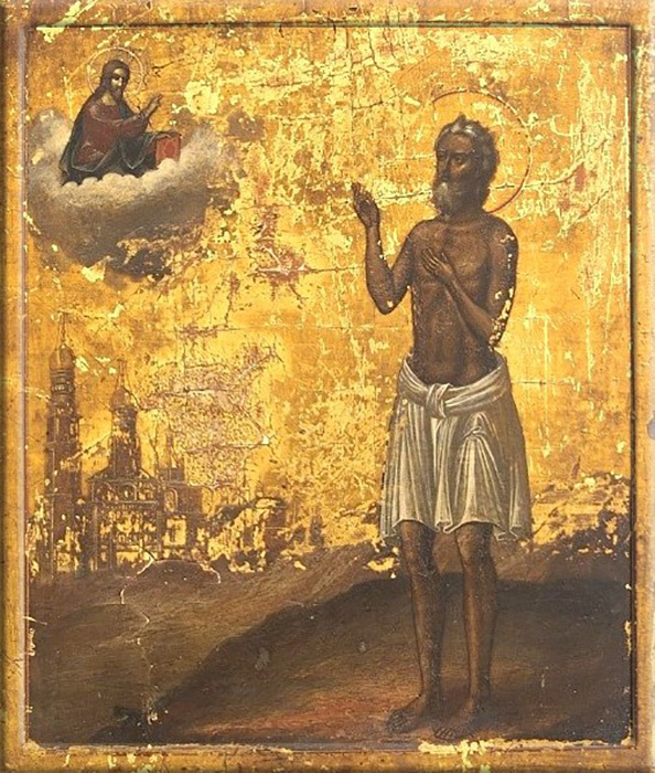 Икона с изображением Василия Блаженного.
