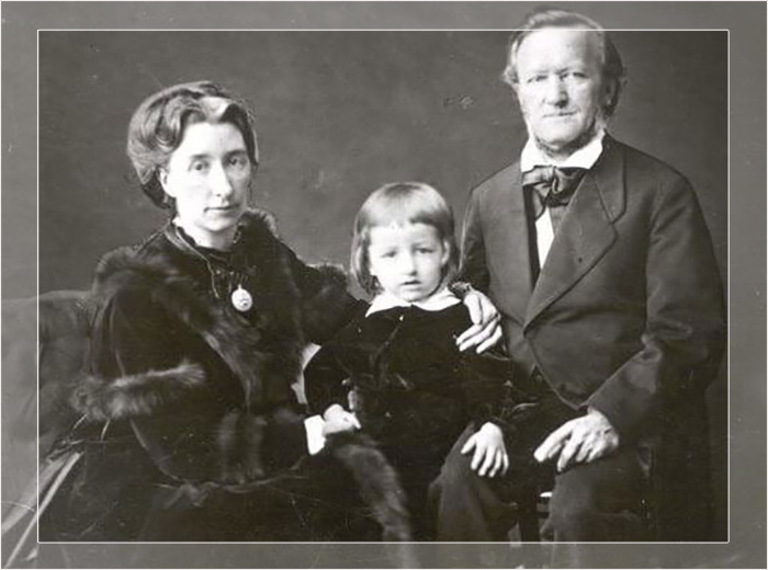 Рихард Вагнер с семьёй.