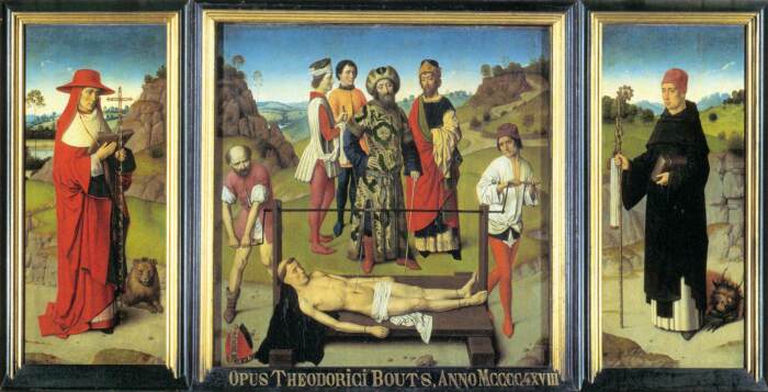 Мученичество святого Эразма, автор Дирик Тьерри Баутс, 1458 год. \ Фото: rsc.cdn77.org.