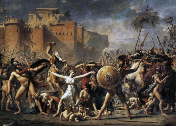 Жак-Луи Давид: Сабинянки, останавливающие сражение между римлянами и сабинянами.
