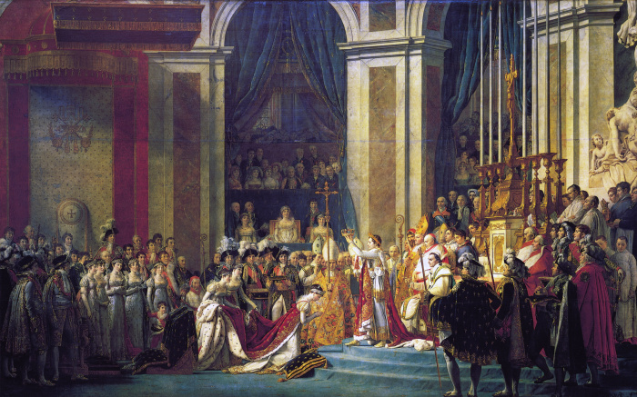 Помазание Наполеона I и коронация Жозефины – Жак-Луи Давид.
