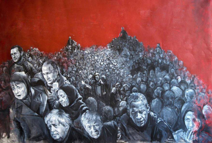Толпа голодных и бездомных политиков. Автор: Abdalla Al Omari.