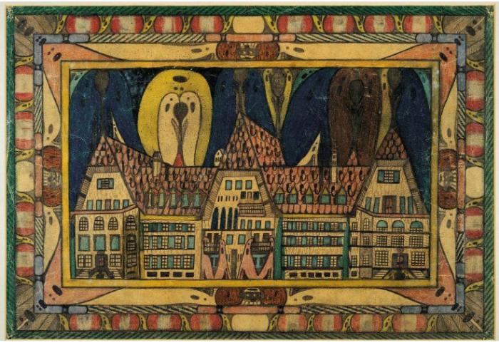 Психиатрическая клиника Вальдау, 1921 год. Автор: Adolf Wolfli.