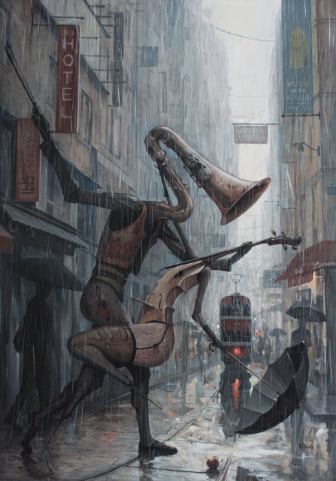 Жизнь - это танец под дождём (Life - is a dance in the rain). Автор работ: Адриан Борда (Adrian Borda).