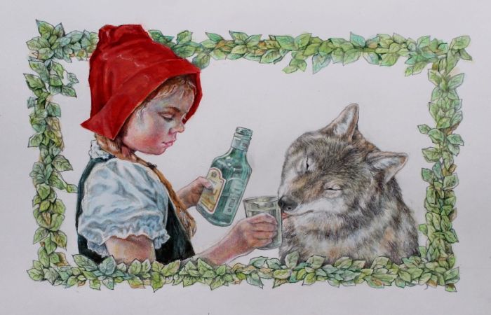 Красная Шапочка и Серый Волк. Автор: Александр Ботвинов.
