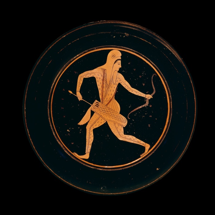 Пластина, изображающая скифскую женщину-лучницу, приписываемую Эпиктету, ок. 520-500 до н. э. \ Фото: artsandculture.google.com.