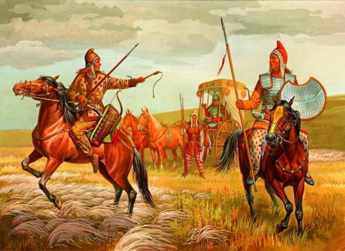 Скифские воины в степях Придонья, IV век до нашей эры, Олег Федоров. \ Фото: flickr.com.