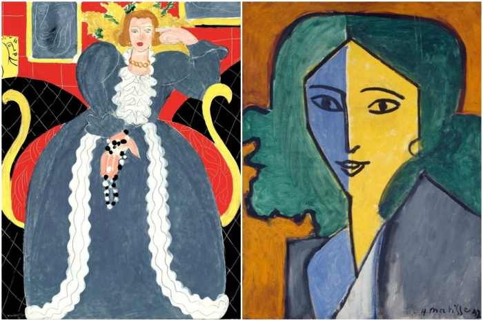 Слева:Анри Матисс - Женщина в голубом (портрет Лидии Делекторской). <br>\ Справа: Анри Матисс - Портрет Лидии Дилекторской, 1947 год. \ Фото: google.com.
