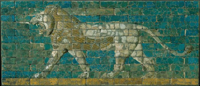 Панно с шагающим львом, ок. 604 – 562 гг. до н.э.