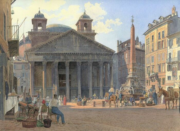 Пантеон в XIX веке. \ Фото: i.pinimg.com.