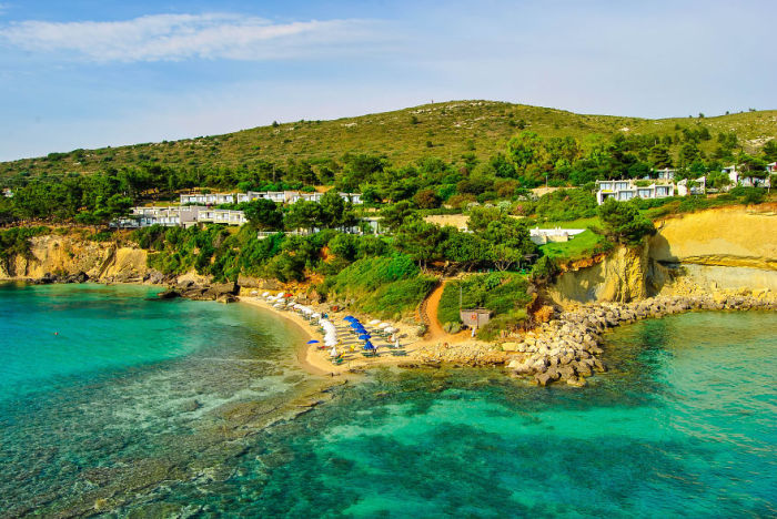 Пляж Ласси. Отельная зона. Кефалония, Греция. Автор фото: Andrei Beldiman.