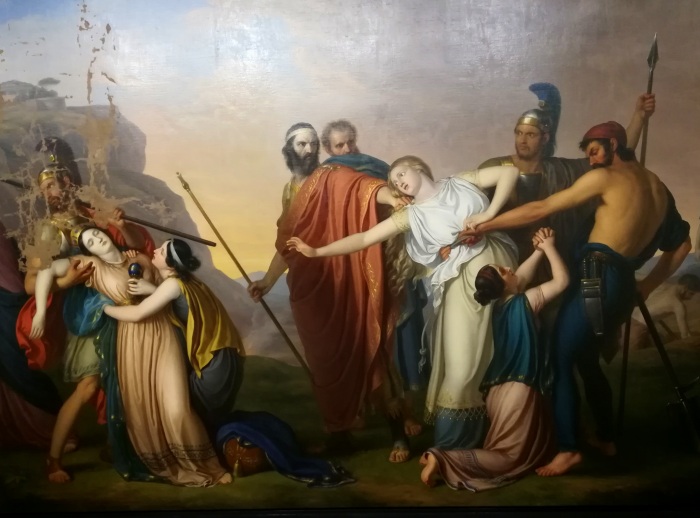 Антигона, приговорённая Креоном к смертной казни, Джузеппе Диотти, 1845 год. \ Фото: de.wikipedia.org.
