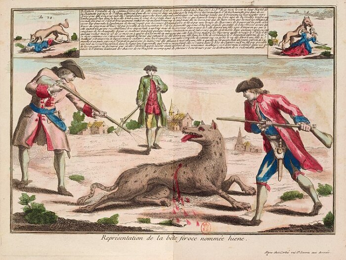 Лейтенант де Ботерн убивает волка из Шаз. \ Фото: wikimedia.org.