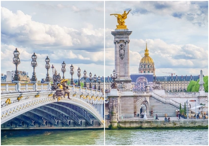 Мост Александра III в Париже: бозаровый декор накладывается на новейшие инженерные конструкции.
