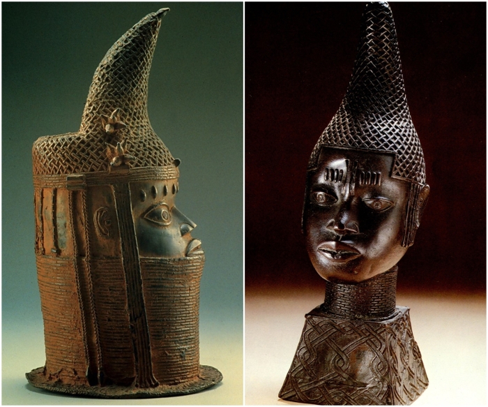 Бронзовая голова королевы-матери, художник Королевства Бенин, Нигерия.