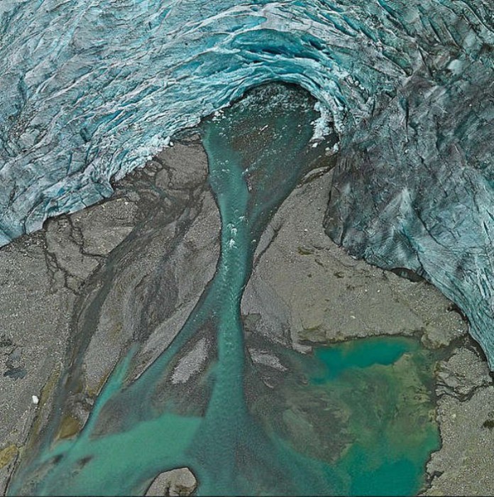 Ледник Трифт, Швейцария. Аэрофотографические работы фотографа Бернхарда Эдмайера (Bernhard Edmaier).