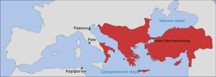 Византийская империя между 1021—1045 годами. \ Фото: wikipedia.org.
